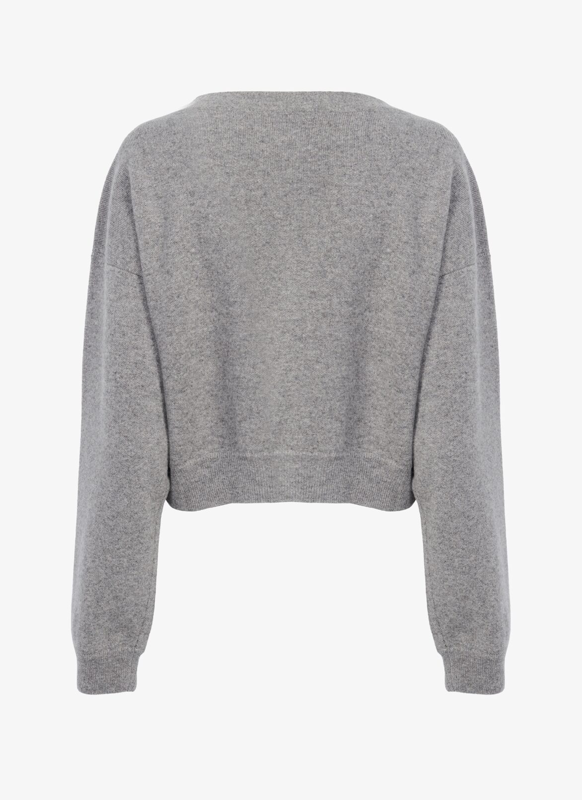 Cropped cashmere cardigan ALAÏA GRAY CROPPED CASHMERE CARDIGAN